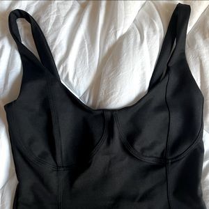 NWOT Abercrombie and Fitch soft black corset body suit size x-small